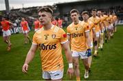 8 April 2023; Eoghan McCabe of Antrim before the Ulster GAA Football Senior Championship preliminary round match between Armagh and Antrim at Box-It Athletic Grounds in Armagh. Photo by Ramsey Cardy/Sportsfile