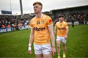8 April 2023; Pat Shivers of Antrim before the Ulster GAA Football Senior Championship preliminary round match between Armagh and Antrim at Box-It Athletic Grounds in Armagh. Photo by Ramsey Cardy/Sportsfile