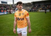 8 April 2023; Ryan Murray of Antrim before the Ulster GAA Football Senior Championship preliminary round match between Armagh and Antrim at Box-It Athletic Grounds in Armagh. Photo by Ramsey Cardy/Sportsfile