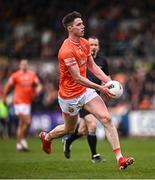 8 April 2023; Ben Crealey of Armagh during the Ulster GAA Football Senior Championship preliminary round match between Armagh and Antrim at Box-It Athletic Grounds in Armagh. Photo by Ramsey Cardy/Sportsfile
