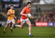 8 April 2023; Barry McCambridge of Armagh during the Ulster GAA Football Senior Championship preliminary round match between Armagh and Antrim at Box-It Athletic Grounds in Armagh. Photo by Ramsey Cardy/Sportsfile