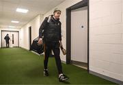 9 April 2023; TJ Reid of Kilkenny arrives before the Allianz Hurling League Final match between Kilkenny and Limerick at Páirc Ui Chaoimh in Cork. Photo by Eóin Noonan/Sportsfile