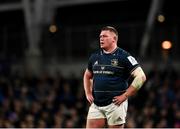 7 April 2023; Tadhg Furlong of Leinster during the Heineken Champions Cup quarter-final match between Leinster and Leicester Tigers at the Aviva Stadium in Dublin. Photo by Harry Murphy/Sportsfile