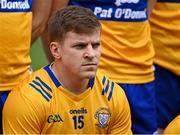 9 April 2023; Padraic Collins of Clare alongside his teammates for the squad photograph before the Munster GAA Football Senior Championship Quarter-Final match between Clare and Cork at Cusack Park in Ennis, Clare. Photo by Piaras Ó Mídheach/Sportsfile