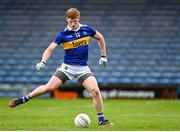 9 April 2023; Stephen Quirke of Tipperary shoots to score his side's second goal during the Munster GAA Football Senior Championship Quarter-Final match between Tipperary and Waterford at FBD Semple Stadium in Thurles, Tipperary. Photo by Stephen Marken/Sportsfile