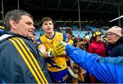 9 April 2023; Keith Doyle of Roscommon is congratulated after the Connacht GAA Football Senior Championship Quarter-Final match between Mayo and Roscommon at Hastings Insurance MacHale Park in Castlebar, Mayo. Photo by Ray Ryan/Sportsfile