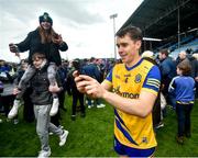 9 April 2023; David Murray of Roscommon takes a selfie for supporters after the Connacht GAA Football Senior Championship Quarter-Final match between Mayo and Roscommon at Hastings Insurance MacHale Park in Castlebar, Mayo. Photo by Ray Ryan/Sportsfile