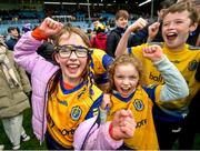 9 April 2023; Roscommon supporters after the Connacht GAA Football Senior Championship Quarter-Final match between Mayo and Roscommon at Hastings Insurance MacHale Park in Castlebar, Mayo. Photo by Ray Ryan/Sportsfile