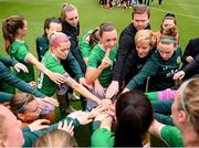 8 April 2023; Republic of Ireland players and staff including Denise O'Sullivan, Katie McCabe, Tom Elmes and Vera Pauw after the women's international friendly match between USA and Republic of Ireland at the Q2 Stadium in Austin, Texas, USA. Photo by Stephen McCarthy/Sportsfile