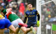 9 April 2023; Conor Carroll of Roscommon during the Connacht GAA Football Senior Championship Quarter-Final match between Mayo and Roscommon at Hastings Insurance MacHale Park in Castlebar, Mayo. Photo by Ray Ryan/Sportsfile