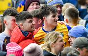 9 April 2023; Keith Doyle of Roscommon is congratulated as he makes his way back to the dressing room after the Connacht GAA Football Senior Championship Quarter-Final match between Mayo and Roscommon at Hastings Insurance MacHale Park in Castlebar, Mayo. Photo by Ray Ryan/Sportsfile