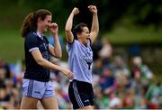 9 April 2023; Geraldine McLaughlin of Donegal and 2021 Allstars  celebrates at the final whistle during the TG4 LGFA All-Star exhibition match between the 2021 Allstars and the 2022 Allstars at St Edward's University in Austin, Texas, USA. Photo by Brendan Moran/Sportsfile