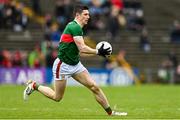 9 April 2023; Conor Loftus of Mayo during the Connacht GAA Football Senior Championship Quarter-Final match between Mayo and Roscommon at Hastings Insurance MacHale Park in Castlebar, Mayo. Photo by Ramsey Cardy/Sportsfile