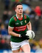 9 April 2023; Stephen Coen of Mayo during the Connacht GAA Football Senior Championship Quarter-Final match between Mayo and Roscommon at Hastings Insurance MacHale Park in Castlebar, Mayo. Photo by Ramsey Cardy/Sportsfile