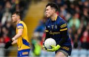 9 April 2023; Roscommon goalkeeper Conor Carroll during the Connacht GAA Football Senior Championship Quarter-Final match between Mayo and Roscommon at Hastings Insurance MacHale Park in Castlebar, Mayo. Photo by Ramsey Cardy/Sportsfile