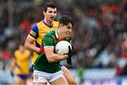 9 April 2023; Tommy Conroy of Mayo during the Connacht GAA Football Senior Championship Quarter-Final match between Mayo and Roscommon at Hastings Insurance MacHale Park in Castlebar, Mayo. Photo by Ramsey Cardy/Sportsfile