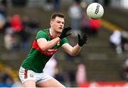 9 April 2023; Matthew Ruane of Mayo during the Connacht GAA Football Senior Championship Quarter-Final match between Mayo and Roscommon at Hastings Insurance MacHale Park in Castlebar, Mayo. Photo by Ramsey Cardy/Sportsfile