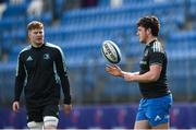 10 April 2023; Gus McCarthy, right, and Sean O'Brien during Leinster rugby squad training at Energia Park in Dublin. Photo by Harry Murphy/Sportsfile