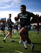 10 April 2023; Temi Lasisi during Leinster rugby squad training at Energia Park in Dublin. Photo by Harry Murphy/Sportsfile