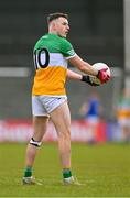 9 April 2023; Cian Farrell of Offaly during the Leinster GAA Football Senior Championship Round 1 match between Longford and Offaly at Glennon Brothers Pearse Park in Longford. Photo by Ray McManus/Sportsfile