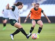 10 April 2023; Ciara Grant, left, and Jamie Finn during a Republic of Ireland women training session at Citypark in St Louis, Missouri, USA.  Photo by Stephen McCarthy/Sportsfile