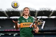 11 April 2023; In attendance at a photocall ahead of the 2023 Lidl Ladies National Football League Finals is Division 1 finalist Síofra O'Shea of Kerry at Croke Park in Dublin. The Divisions 1 and 2 Finals will be played at Croke Park next Saturday, April 15, followed by the Divisions 3 and 4 Finals at Parnell Park next Sunday, April 16. Photo by Sam Barnes/Sportsfile
