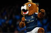 7 April 2023; Leinster mascot Leo the Lion during the Heineken Champions Cup quarter-final match between Leinster and Leicester Tigers at the Aviva Stadium in Dublin. Photo by Sam Barnes/Sportsfile