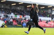 10 April 2023; Cork City physio Orla McSweeney during the SSE Airtricity Men's Premier Division match between Cork City and Dundalk at Turner's Cross in Cork. Photo by Eóin Noonan/Sportsfile