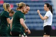 10 April 2023; Physiotherapist Angela Kenneally during a Republic of Ireland women training session at Citypark in St Louis, Missouri, USA. Photo by Stephen McCarthy/Sportsfile