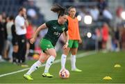 11 April 2023; Lucy Quinn of Republic of Ireland before the women's international friendly match between USA and Republic of Ireland at CITYPARK in St Louis, Missouri, USA. Photo by Stephen McCarthy/Sportsfile