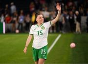 11 April 2023; Lucy Quinn of Republic of Ireland after the women's international friendly match between USA and Republic of Ireland at CITYPARK in St Louis, Missouri, USA. Photo by Stephen McCarthy/Sportsfile