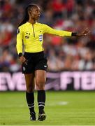 11 April 2023; Referee Crystal Sobers during the women's international friendly match between USA and Republic of Ireland at CITYPARK in St Louis, Missouri, USA. Photo by Stephen McCarthy/Sportsfile