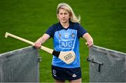 12 April 2023; Dublin camogie player Muireann Kelleher pictured in Parnell Park as Dublin GAA and main sponsor, AIG, launch the 2023 Championship. In their 10th year of sponsorship, AIG are proud to back the boys and girls in blue throughout their championship campaigns. To read more about benefits that Dublin GAA members can avail of with AIG, visit https://www.aig.ie/our-sponsorships/dublin-gaa. Photo by Seb Daly/Sportsfile