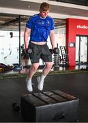 13 April 2023; Conor O’Tighearnaigh during a Leinster Rugby gym session at Virgin Active Gym in Johannesburg, South Africa. Photo by Harry Murphy/Sportsfile