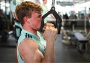 13 April 2023; Ben Murphy during a Leinster Rugby gym session at Virgin Active Gym in Johannesburg, South Africa. Photo by Harry Murphy/Sportsfile