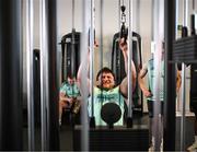 13 April 2023; Thomas Clarkson during a Leinster Rugby gym session at Virgin Active Gym in Johannesburg, South Africa. Photo by Harry Murphy/Sportsfile