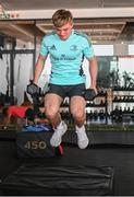 13 April 2023; Fintan Gunne during a Leinster Rugby gym session at Virgin Active Gym in Johannesburg, South Africa. Photo by Harry Murphy/Sportsfile