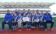 13 April 2023; The Round Towers Lusk, Dublin, team pictured at the 2023 LGFA Go Games Activity Day at Croke Park, Dublin. Photo by Tyler Miller/Sportsfile
