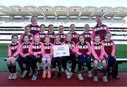 13 April 2023; The Leixlip, Kildare, team pictured at the 2023 LGFA Go Games Activity Day at Croke Park, Dublin. Photo by Tyler Miller/Sportsfile