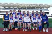 13 April 2023; The St Conleths, Laois, team pictured at the 2023 LGFA Go Games Activity Day at Croke Park, Dublin. Photo by Tyler Miller/Sportsfile