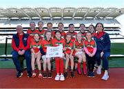 13 April 2023; The St Brigid's, Carlow, team pictured at the 2023 LGFA Go Games Activity Day at Croke Park, Dublin. Photo by Tyler Miller/Sportsfile