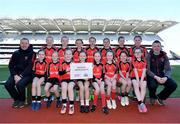 13 April 2023; The Traugh, Monaghan, team pictured at the 2023 LGFA Go Games Activity Day at Croke Park, Dublin. Photo by Tyler Miller/Sportsfile