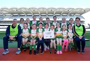 13 April 2023; The St Joseph's, Louth, team pictured at the 2023 LGFA Go Games Activity Day at Croke Park, Dublin. Photo by Tyler Miller/Sportsfile