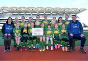 13 April 2023; The Clara, Wicklow, team pictured at the 2023 LGFA Go Games Activity Day at Croke Park, Dublin. Photo by Tyler Miller/Sportsfile