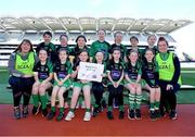 13 April 2023; The Ballyfin, Laois, team pictured at the 2023 LGFA Go Games Activity Day at Croke Park, Dublin. Photo by Tyler Miller/Sportsfile