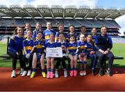 13 April 2023; O Donovan Rossa, Antrim, team pictured at the 2023 LGFA Go Games Activity Day at Croke Park, Dublin. Photo by Tyler Miller/Sportsfile