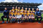 13 April 2023; The CLG Beart, Donegal, team pictured at the 2023 LGFA Go Games Activity Day at Croke Park, Dublin. Photo by Tyler Miller/Sportsfile