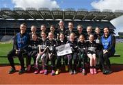 13 April 2023; The Aghdrumsee St Macartain's, Fermanagh, team pictured at the 2023 LGFA Go Games Activity Day at Croke Park, Dublin. Photo by Tyler Miller/Sportsfile
