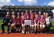13 April 2023; The St Brigid's, Roscommon, team pictured at the 2023 LGFA Go Games Activity Day at Croke Park, Dublin. Photo by Tyler Miller/Sportsfile