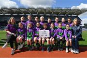13 April 2023; The Leitrim Gaels, Leitrim, team pictured at the 2023 LGFA Go Games Activity Day at Croke Park, Dublin. Photo by Tyler Miller/Sportsfile